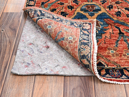 Heriz Tribal & Geometric hand-knotted wool rug in Red & Midnight Blue, 2'1" x 3'1" — SKU O02381 (view 3)