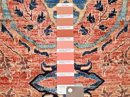 Red 2'1" x 3'1" Tribal & Geometric Hand knotted Wool Rug - Sku: O02381