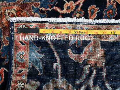 Blue 2'0" x 3'0" Tribal & Geometric Hand knotted Wool Rug - Sku: O02384