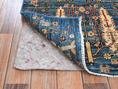 Blue 2'2" x 3'3" Tribal & Geometric Hand knotted Wool Rug - Sku: O02387