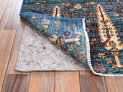 Blue 2'2" x 3'4" Tribal & Geometric Hand knotted Wool Rug - Sku: O02388