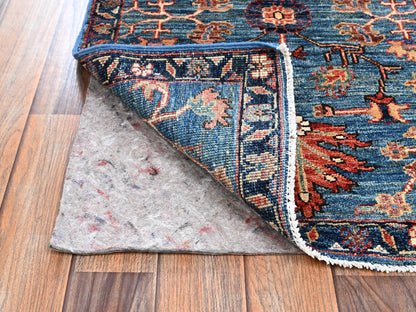 Blue 2'2" x 3'3" Tribal & Geometric Hand knotted Wool Rug - Sku: O02390