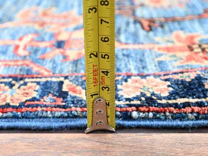 Blue 2'2" x 3'3" Tribal & Geometric Hand knotted Wool Rug - Sku: O02390