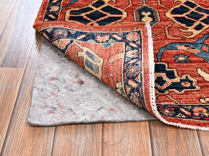 Red 2'2" x 2'11" Tribal & Geometric Hand knotted Wool Rug - Sku: O02395