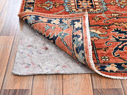 Red 2'1" x 3'0" Tribal & Geometric Hand knotted Wool Rug - Sku: O02398