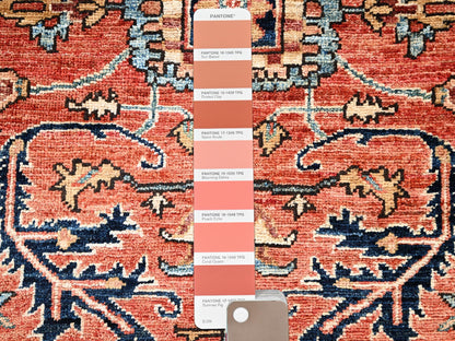 Red 2'1" x 3'0" Tribal & Geometric Hand knotted Wool Rug - Sku: O02398
