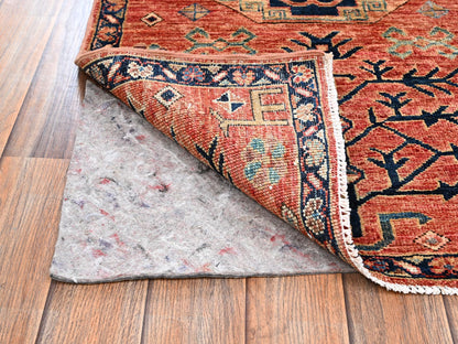 Red 2'3" x 3'0" Tribal & Geometric Hand knotted Wool Rug - Sku: O02401