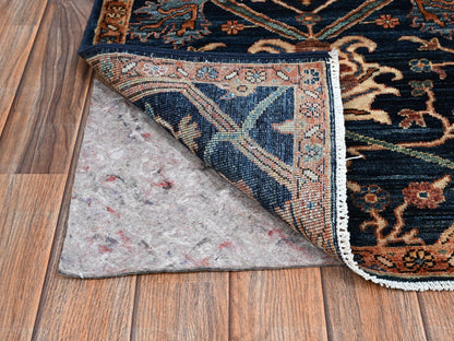 Blue 2'3" x 3'0" Tribal & Geometric Hand knotted Wool Rug - Sku: O02404