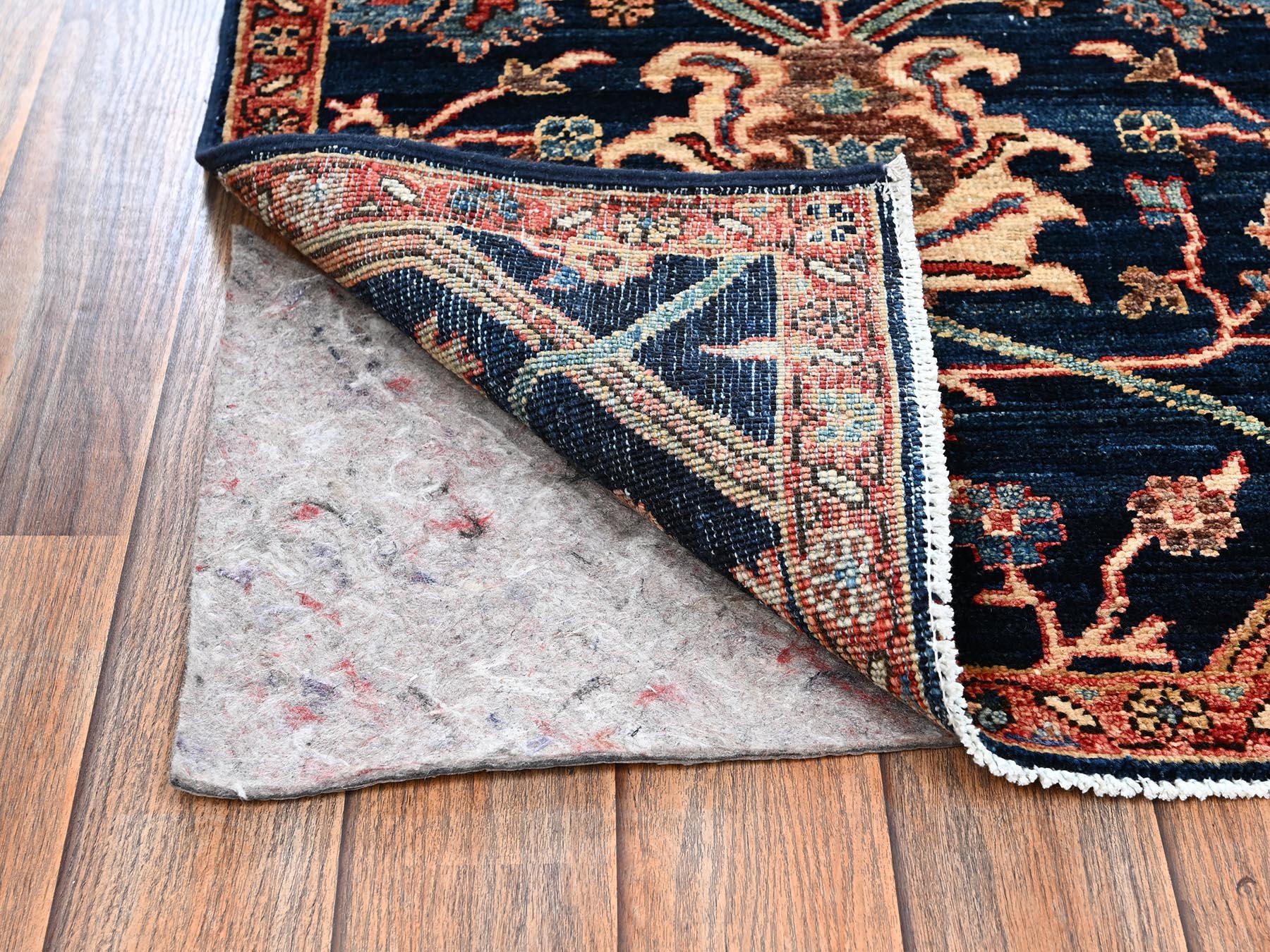 Heriz Tribal & Geometric hand-knotted wool rug in Blue & Red, 2'1" x 3' — SKU O02406 (view 3)