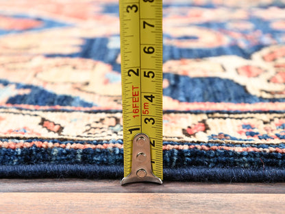 Blue 1'11" x 3'0" Tribal & Geometric Hand knotted Wool Rug - Sku: O02407