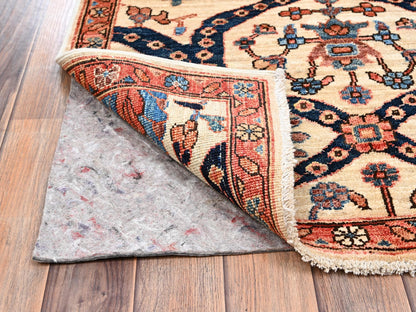 Tribal & Geometric hand-knotted wool rug in Ivory & Red, 2'10" x 4'3" — SKU O02409 (view 3)