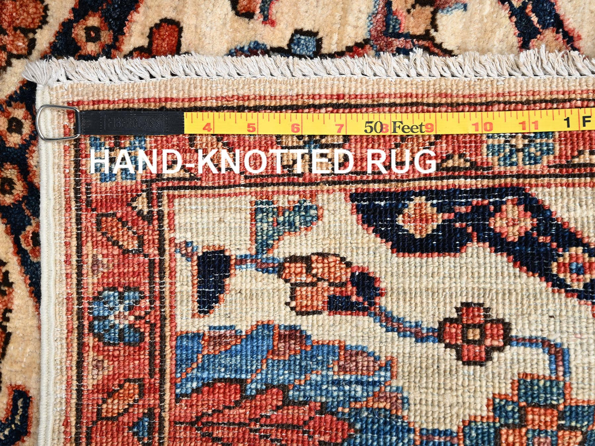 Tribal & Geometric hand-knotted wool rug in Ivory & Red, 2'10" x 4'3" — SKU O02409 (view 7)