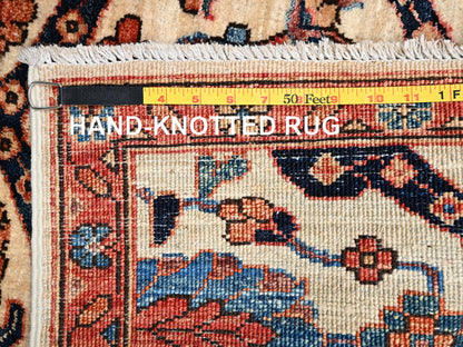 Tribal & Geometric hand-knotted wool rug in Ivory & Red, 2'10" x 4'3" — SKU O02409 (view 7)