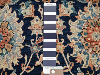 Blue 5'1" x 14'0" Tribal & Geometric Hand knotted Wool Rug - Sku: O02422