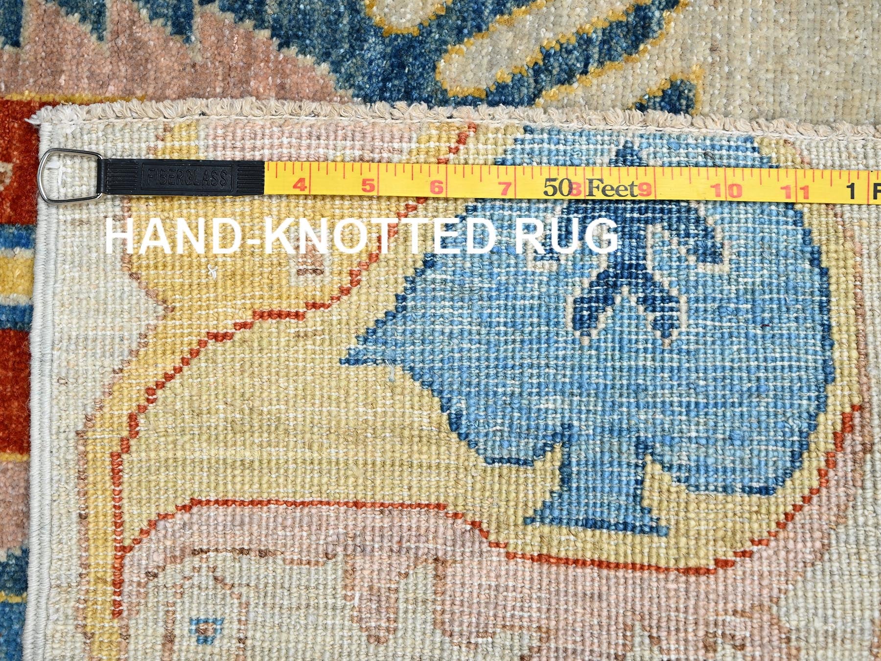Heriz Tribal & Geometric hand-knotted wool runner in Green, 2'11" x 9'9" — SKU O02427 (view 7)