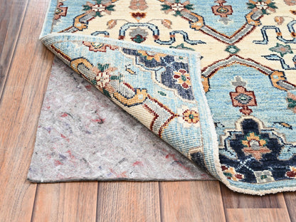 Blue 2'7" x 9'8" Tribal & Geometric Hand knotted Wool Rug - Sku: O02429