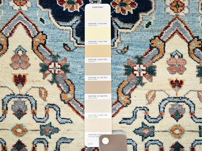 Blue 2'7" x 9'8" Tribal & Geometric Hand knotted Wool Rug - Sku: O02429