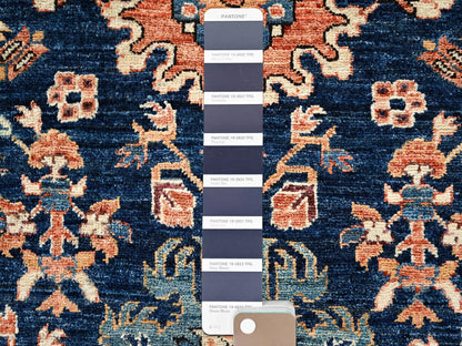 Blue 2'8" x 8'1" Tribal & Geometric Hand knotted Wool Rug - Sku: O02431