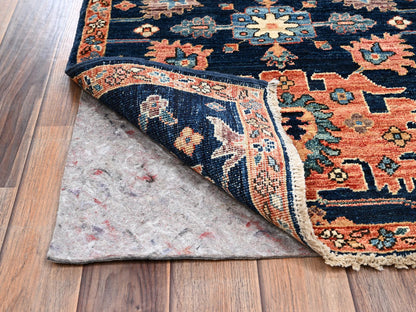 Blue 2'2" x 6'1" Tribal & Geometric Hand knotted Wool Rug - Sku: O02434