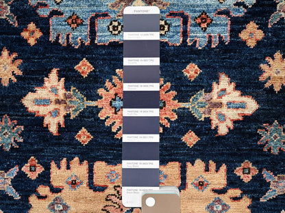 Blue 2'2" x 6'1" Tribal & Geometric Hand knotted Wool Rug - Sku: O02434