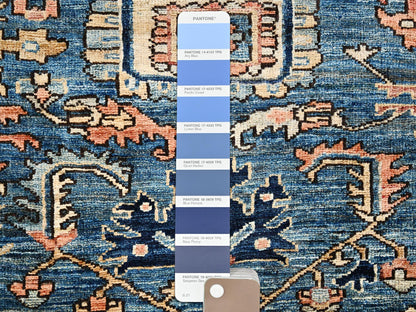 Blue 2'6" x 5'8" Tribal & Geometric Hand knotted Wool Rug - Sku: O02435