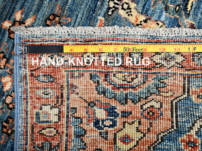 Blue 2'4" x 5'8" Tribal & Geometric Hand knotted Wool Rug - Sku: O02436