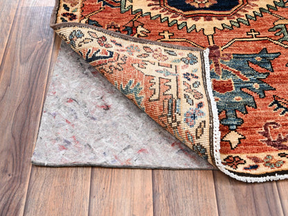 Orange 2'2" x 6'3" Tribal & Geometric Hand knotted Wool Rug - Sku: O02438