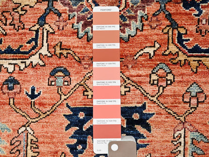 Orange 2'2" x 6'3" Tribal & Geometric Hand knotted Wool Rug - Sku: O02438