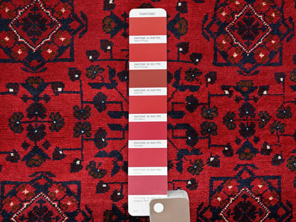 Red 3'1" x 4'11" Tribal & Geometric Hand knotted Wool Rug - Sku: O02441