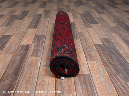 Tribal Tribal & Geometric hand-knotted wool rug in Red, 3'1" x 4'11" — SKU O02441 (view 5)