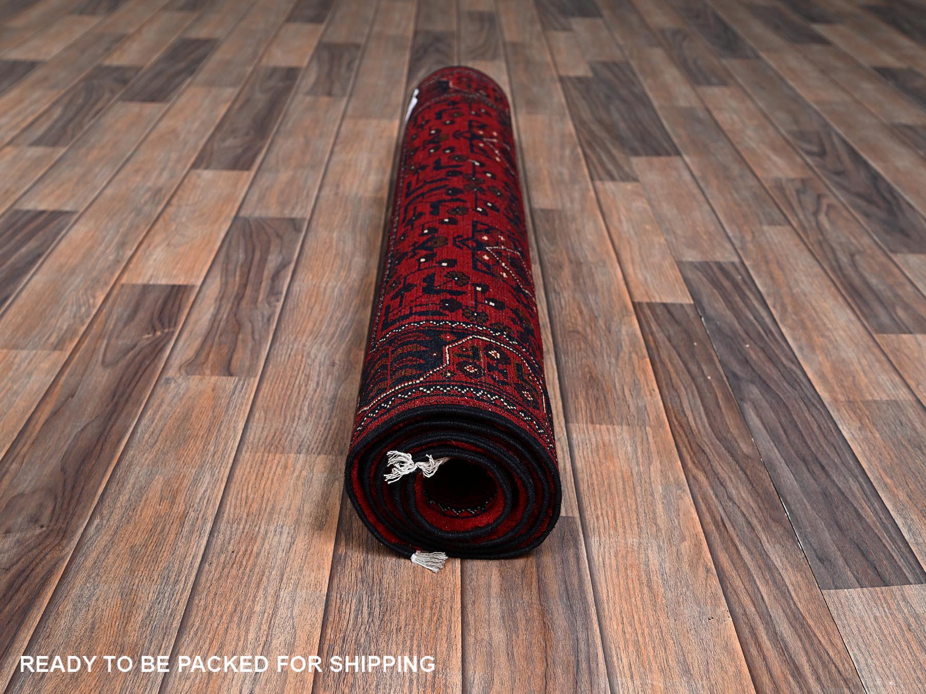 Tribal Tribal & Geometric hand-knotted wool rug in Red, 3'1" x 4'9" — SKU O02444 (view 5)