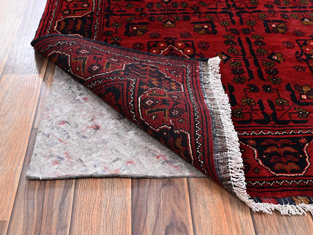Tribal Tribal & Geometric hand-knotted wool rug in Red, 3'5" x 5'3" — SKU O02445 (view 3)