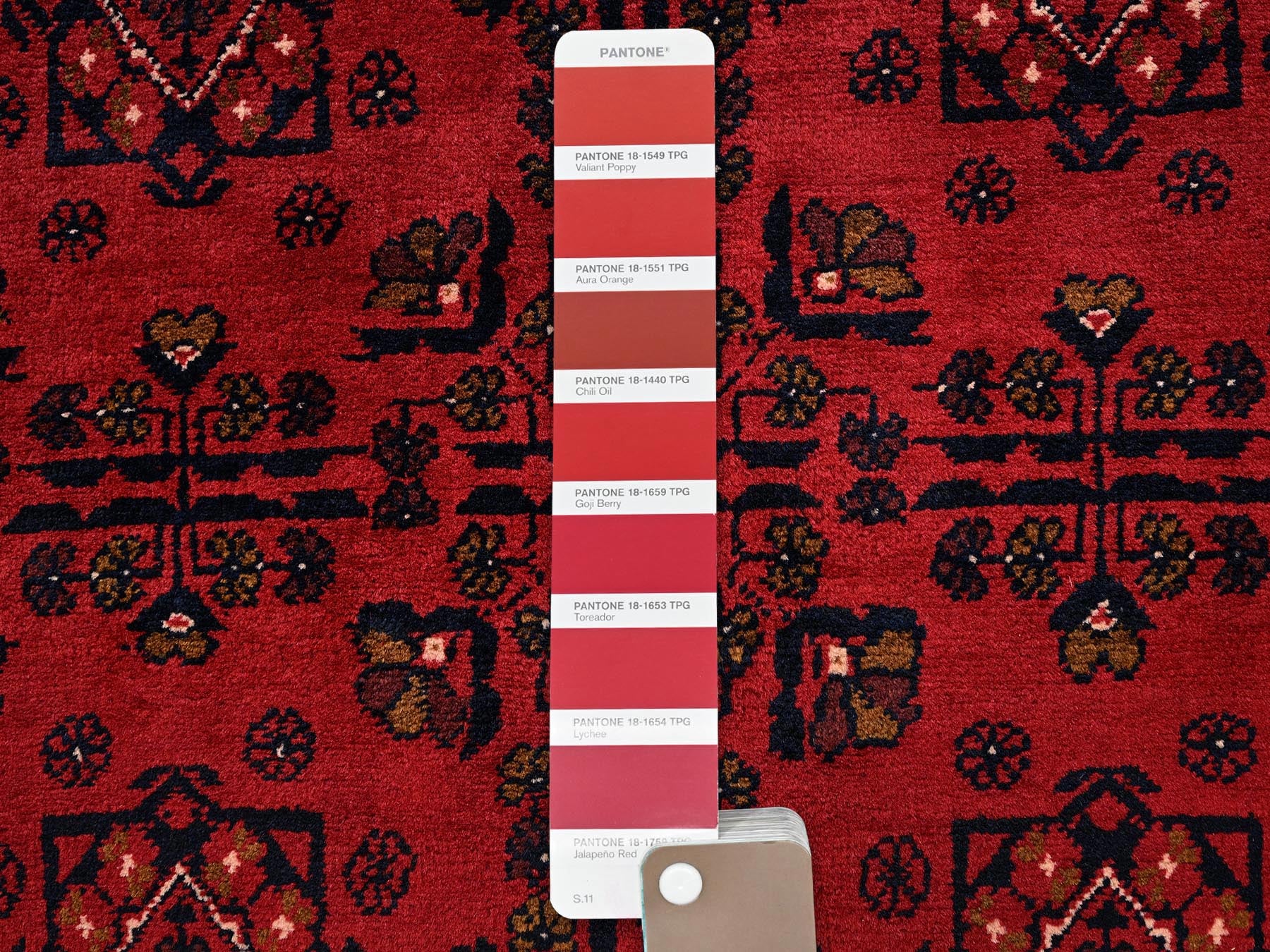 Tribal Tribal & Geometric hand-knotted wool rug in Red, 3'5" x 5'3" — SKU O02445 (view 4)