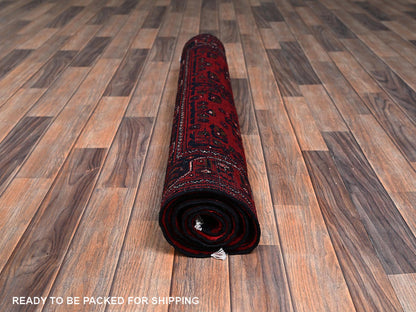 Tribal Tribal & Geometric hand-knotted wool rug in Red, 3'5" x 5'3" — SKU O02445 (view 5)