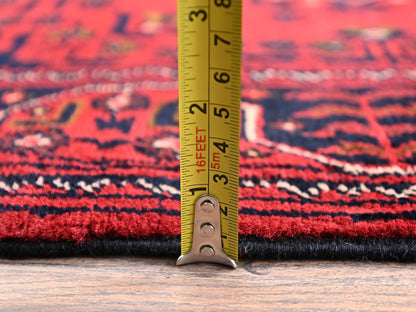 Tribal Tribal & Geometric hand-knotted wool rug in Red, 3'5" x 5'3" — SKU O02445 (view 6)
