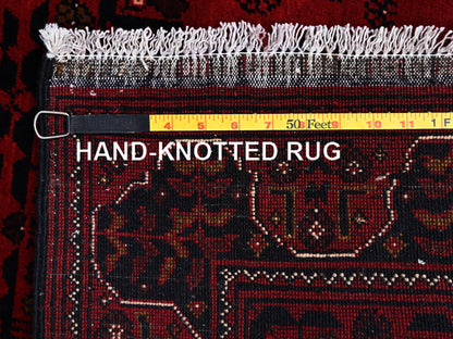 Tribal Tribal & Geometric hand-knotted wool rug in Red, 3'5" x 5'3" — SKU O02445 (view 7)