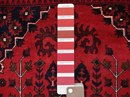Tribal & Geometric hand-knotted wool rug in Red, 3'3" x 5'1" — SKU O02448 (view 4)