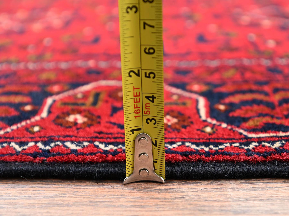 Tribal Tribal & Geometric hand-knotted wool rug in Red, 3'3" x 4'8" — SKU O02449 (view 6)