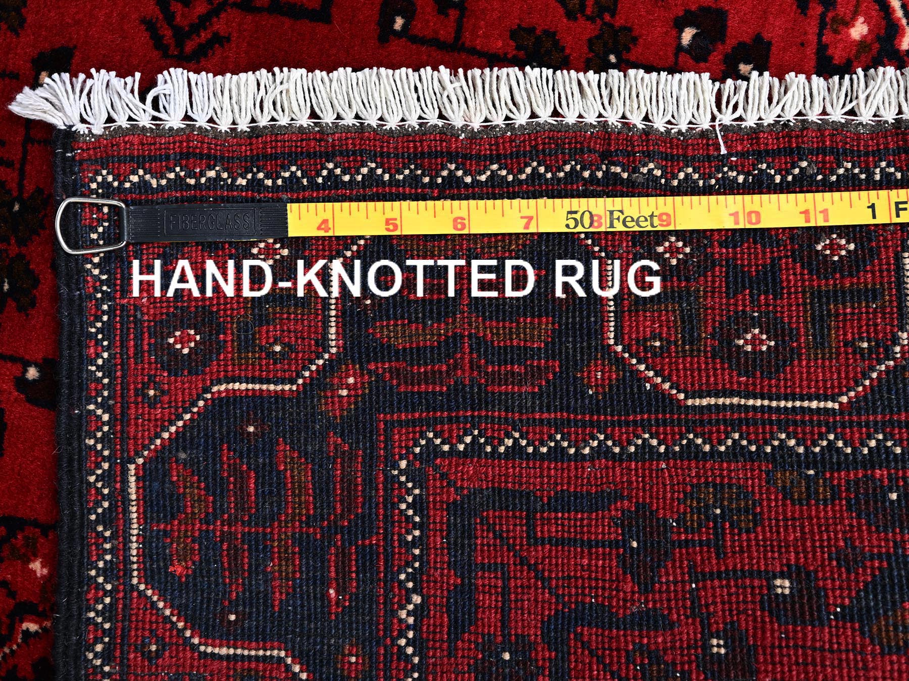 Tribal Tribal & Geometric hand-knotted wool rug in Red, 3'1" x 4'10" — SKU O02450 (view 7)