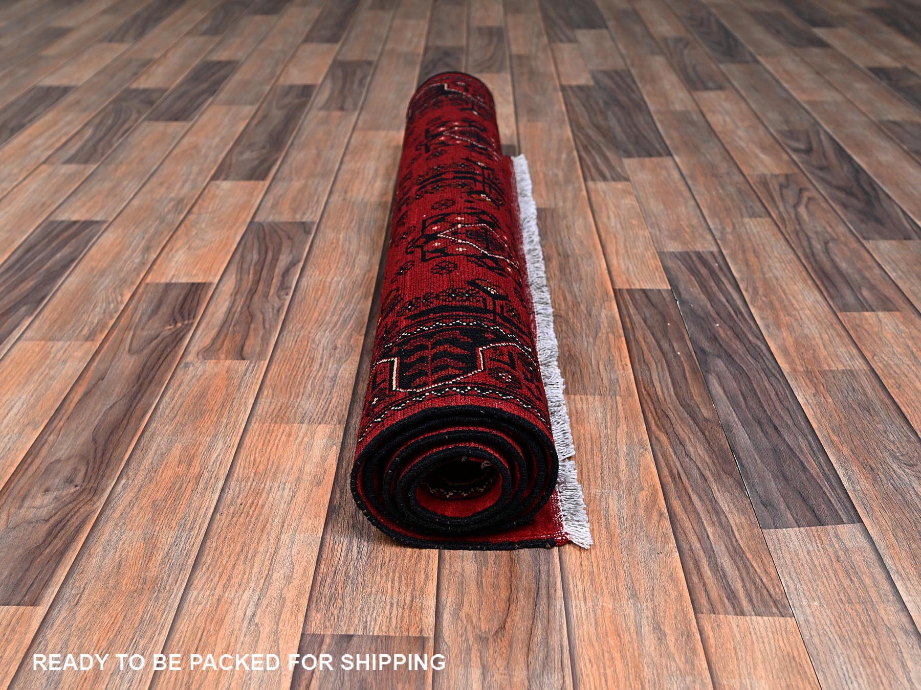 Tribal & Geometric hand-knotted wool rug in Red, 3'4" x 5'2" — SKU O02451 (view 5)
