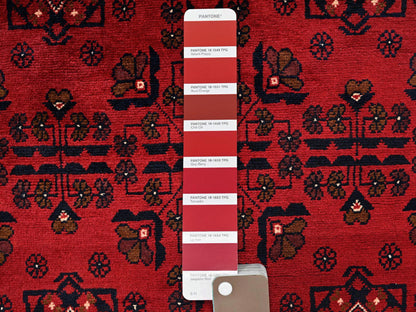 Tribal Tribal & Geometric hand-knotted wool rug in Red, 3'3" x 5'5" — SKU O02452 (view 4)