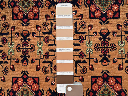 Brown 3'3" x 6'2" Tribal & Geometric Hand knotted Wool Rug - Sku: O02453