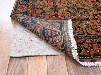 Brown 3'4" x 5'1" Tribal & Geometric Hand knotted Wool Rug - Sku: O02454