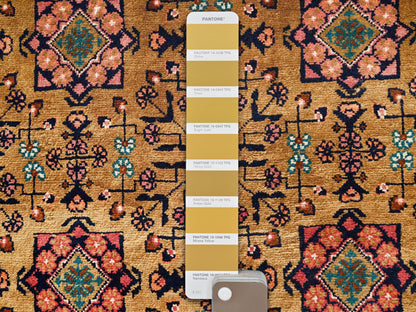 Brown 3'4" x 5'1" Tribal & Geometric Hand knotted Wool Rug - Sku: O02454