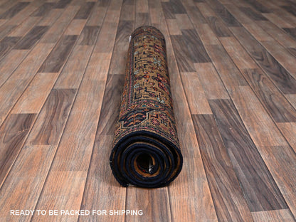 Brown 3'4" x 5'1" Tribal & Geometric Hand knotted Wool Rug - Sku: O02454