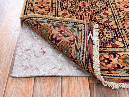 Beige 2'2" x 5'1" Tribal & Geometric Hand knotted Wool Rug - Sku: O02459