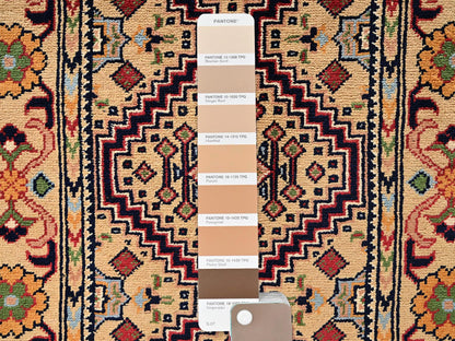 Beige 2'2" x 5'1" Tribal & Geometric Hand knotted Wool Rug - Sku: O02459