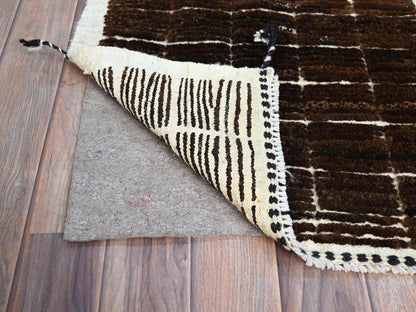 Tribal hand-knotted wool rug in Brown, 1'8" x 2'0", SKU O0245