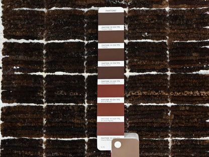 Tribal hand-knotted wool rug in Brown, 1'8" x 2'0", SKU O0245
