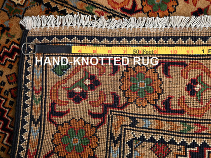 Beige 2'2" x 5'2" Tribal & Geometric Hand knotted Wool Rug - Sku: O02460